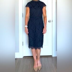 H&M Navy Blue Lace Dress Size: Small